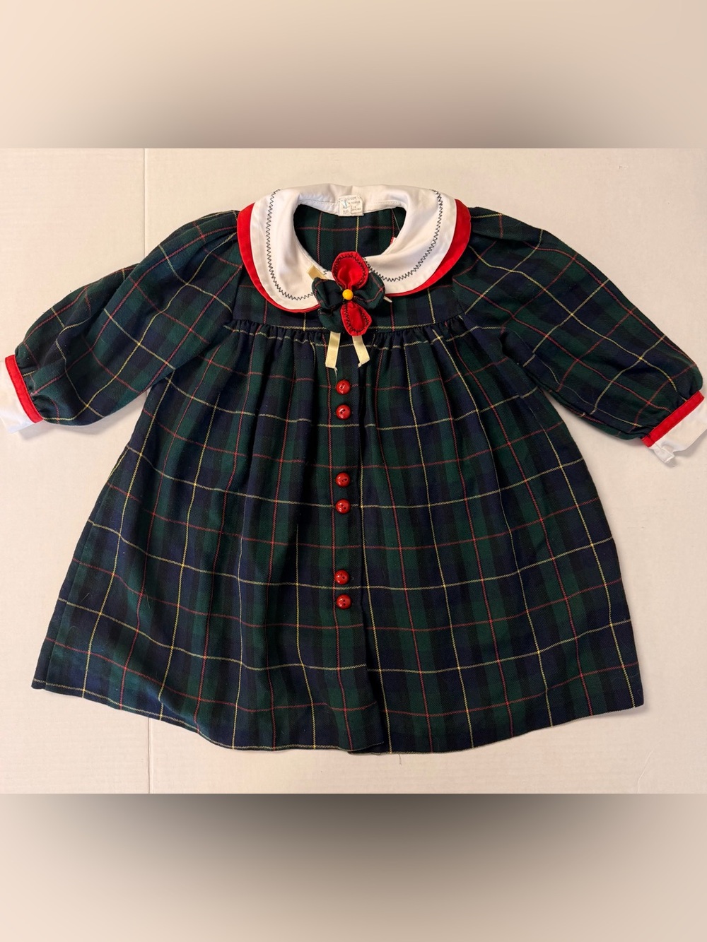 Vintage Tartan Plaid Jacket Dress 3T